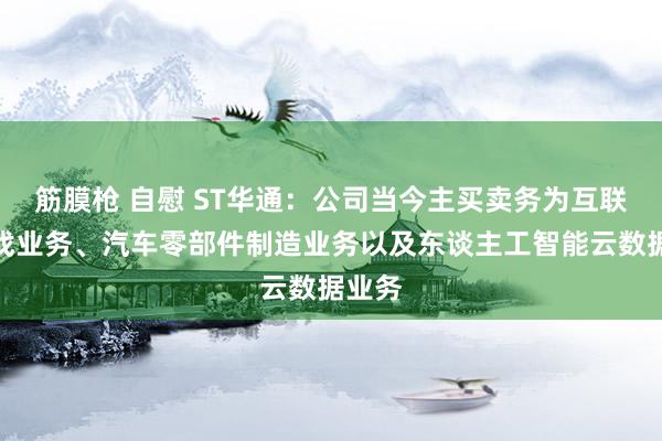 筋膜枪 自慰 ST华通：公司当今主买卖务为互联网游戏业务、汽车零部件制造业务以及东谈主工智能云数据业务
