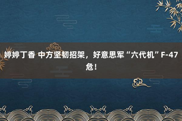 婷婷丁香 中方坚韧招架，好意思军“六代机”F-47危！
