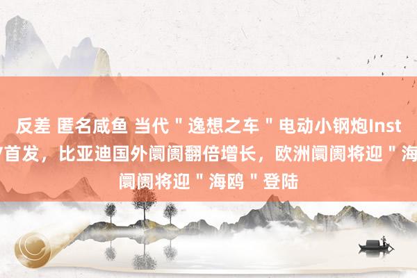 反差 匿名咸鱼 当代＂逸想之车＂电动小钢炮Insteroid EV首发，比亚迪国外阛阓翻倍增长，欧洲阛阓将迎＂海鸥＂登陆